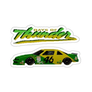 Days of Thunder 8Bit Kiss-Cut Stickers