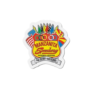 Manzanita Speedway Vintage Sprint Car Racing Die-Cut Magnets