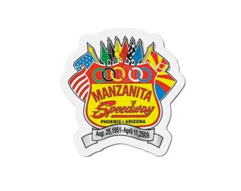 Manzanita Speedway Vintage Sprint Car Racing Die-Cut Magnets