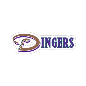 Arizona Dingers Classic Thowback Kiss-Cut Stickers