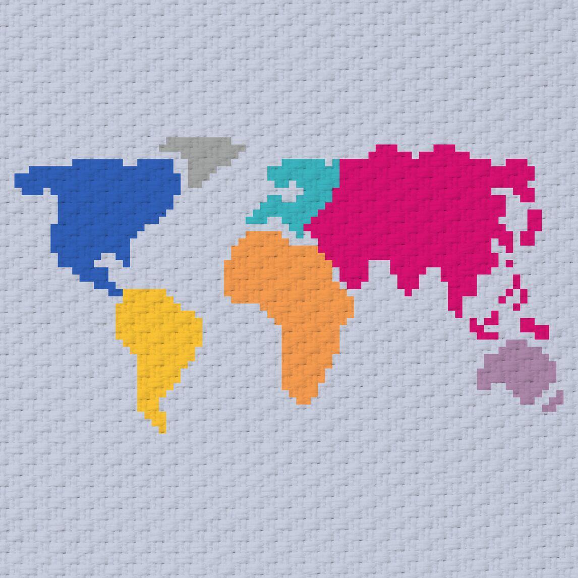 World Map Crochet Pattern C2C Digital Download PDF Counted for ...
