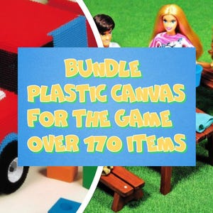 Over 170 Items Vintage Plastic Canvas Pattern For the Game Bundle