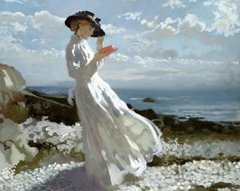 Vintage kruissteekpatroon: Grace Reads van Hout Cove (digitale download pdf)