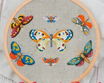 Vintage Cross Stitch Pattern PDF: 19th Century Floral Sampler Reproduction (Digital Download)