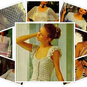 Over 30 Outfits Vintage Crochet Pattern Fashionable Women&#39;s Clothing Vintage 1970s Digital Download PDF Bundle