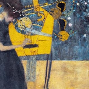 Vintage Cross Stitch Pattern Gustav Klimt Music 1895 Digital Download PDF