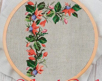 Vintage Mini Flowers Cross Stitch Pattern: 19th Century Sampler (PDF Pattern)
