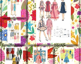 Vintage Doll Clothes Sewing Patterns: 8 Sets Butterick Wardrobe (Digital Download PDF Bundle)