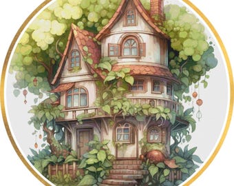 Cross Stitch Pattern Cottage Digital Download PDF