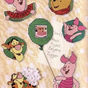 PDF Vintage Plastic Canvas Pattern - Magnets