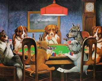 Schema punto croce "Cani d'epoca che giocano a poker": Cassius Coolidge 1903 (scarica PDF)