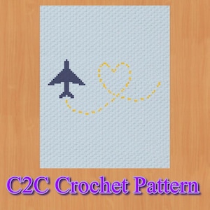 Häkelanleitung „Heart of the Plane“ (C2C-Zählanleitung) für eine Häkeldecke (PDF-Download)