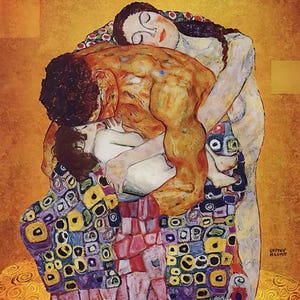 Vintage Kreuzstichmuster Gustav Klimt Die Familie Kunst 1862-1918 Digitaler Download PDF