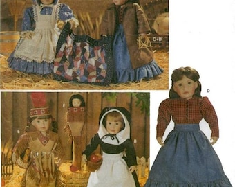 Vintage Doll Clothes Sewing Pattern: 18" Doll Wardrobe - Simplicity 8654 (PDF Download)
