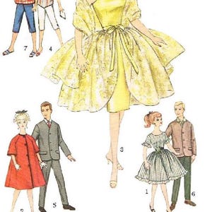 Vintage Sewing Pattern Fashion Dolls 11-1/2&quot; - 12&quot; Wardrobe Clothes for Dolls Simplicity 4422 Digital Download PDF