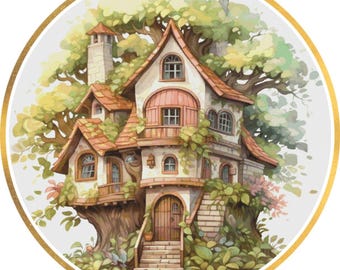Cross Stitch Pattern Cottage Digital Download PDF
