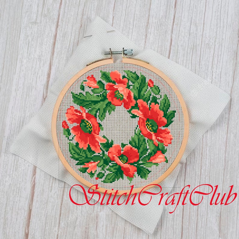 Vintage Cross Stitch Pattern PDF Counted Sampler Flowers Etsy