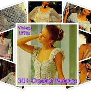 Pacchetto PDF di modelli all'uncinetto anni '70: oltre 30 outfit da donna (download digitale)