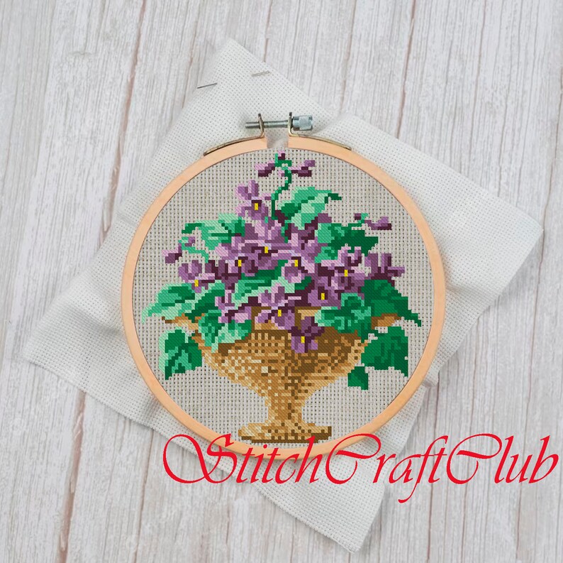 Vintage Cross Stitch Pattern PDF Counted Sampler Flowers Pattern