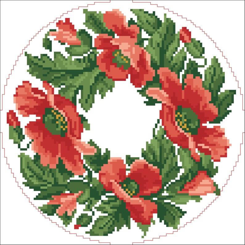 Vintage Cross Stitch Pattern PDF Counted Sampler Flowers Etsy