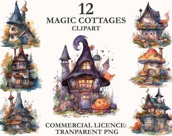 Magical Houses - Fairy Houses clipart collection for magical projects