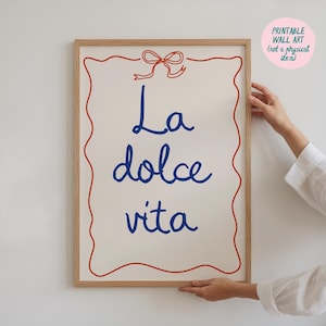 Stampa La Dolce Vita, Poster La Dolce Vita, Stampa artistica estiva italiana, Poster estivo colorato, Arte murale con citazioni italiane, Arte murale alla moda