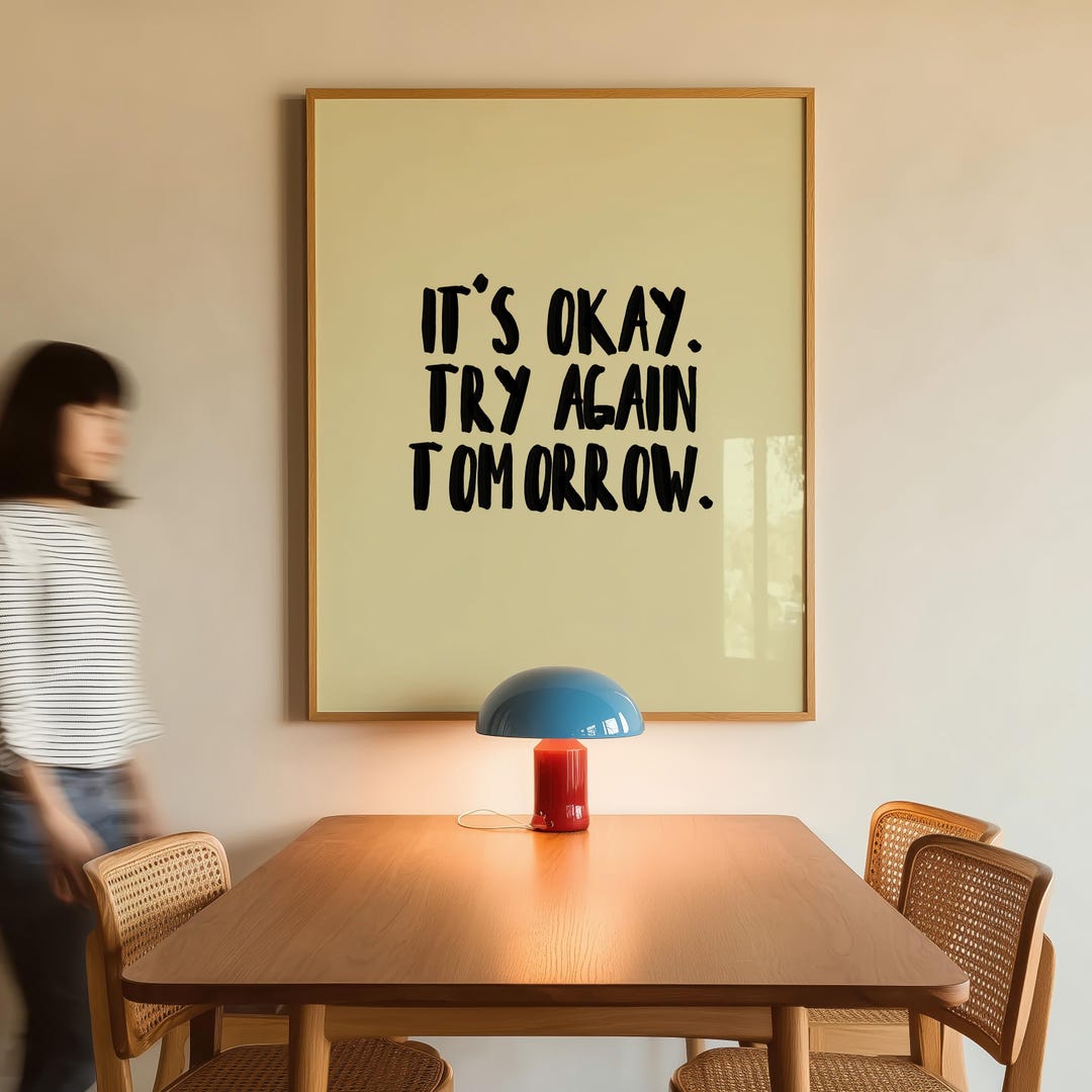 Uplifting Quote Art Print, Minimalist Affirmation Print, Handwritten ...