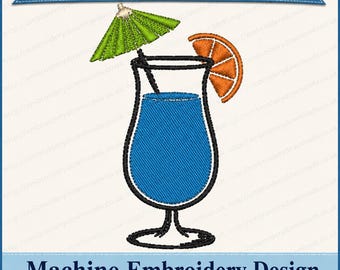 Summer Cocktail Embroidery Design, Spritz Embroidery Design, Cocktail Embroidery Design, Cocktail Embroidery File, Drinks Embroidery Designs