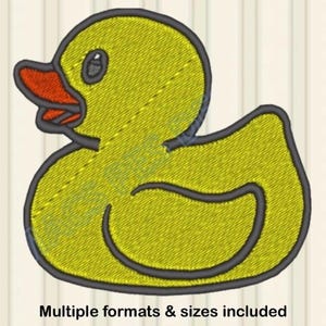 MINI Rubber Duck Embroidery Designs, Duck Embroidery Design, Machine Embroidery, Instant Download - 6 Sizes