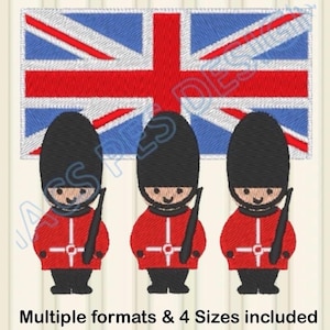 British Guards Embroidery Designs PES JEF DST soldier Embroidery Machine 4 Sizes pack royal Embroidery Design xxx shv csd pes exp hus vip