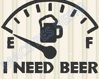 Need Beer Embroidery Designs PES JEF DST alcohol Embroidery Machine 4 Sizes pack drink fuel Embroidery Design xxx shv csd pes exp hus vip