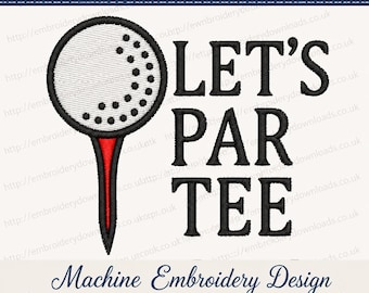 Borduurpatroon voor een Let's Par Tee golfbal (PES JEF DST) (digitale download)