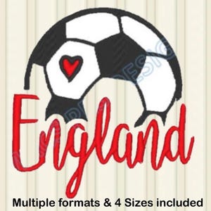 England football flag soccer embroidery DST JEF PES design 3 lions Embroidery files Instant download euros 2024 4 sizes included embroidery