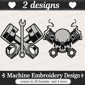 Pistons Embroidery Design PES JEF DST cars Embroidery Machine engines 4 Sizes , mechanic Embroidery xxx Machine Designs shv csd pes exp hus