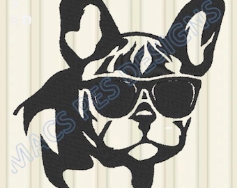 French Bulldog - Machine Embroidery Design, Frenchie Embroidery Pattern, French Bulldog Embroidery Design dog embroidery pes embroidery