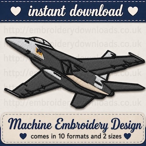 Fighter Jet Embroidery Design PES JEF DST war plane Embroidery Machine 2 Size airplane Embroidery xxx Machine Design shv csd pes exp hus vip