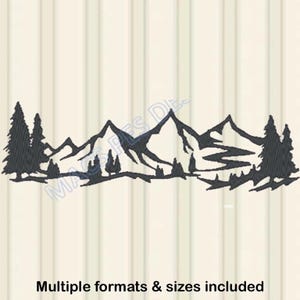 Berg Szenerie Stickmuster PES JEF DST Landschaft Stickmaschine 4 Größen Packung Wald Stickdatei xxx shv csd pes exp Hus vip