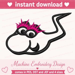 Female Sperm rude Embroidery Design PES JEF DST funny Embroidery Machine 4 Sizes pack  spunk Embroidery file pattern