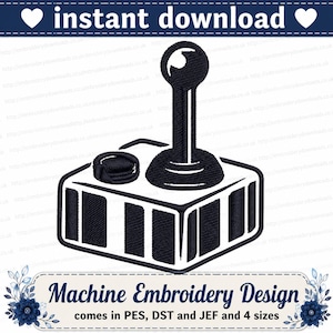 Video Game Controller Embroidery Design. Mini Game Controller. Machine Embroidery Design. Game Controller Filled Stitches.