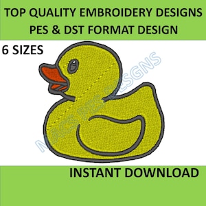 MINI Rubber Duck Embroidery Designs, Duck Embroidery Design, Machine Embroidery, Instant Download - 6 Sizes