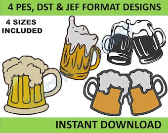 Beer embroidery pack PES JEF DST pint Embroidery Design Machine Embroidery lager pes Embroidery File Embroidery brother cider pes pub dst