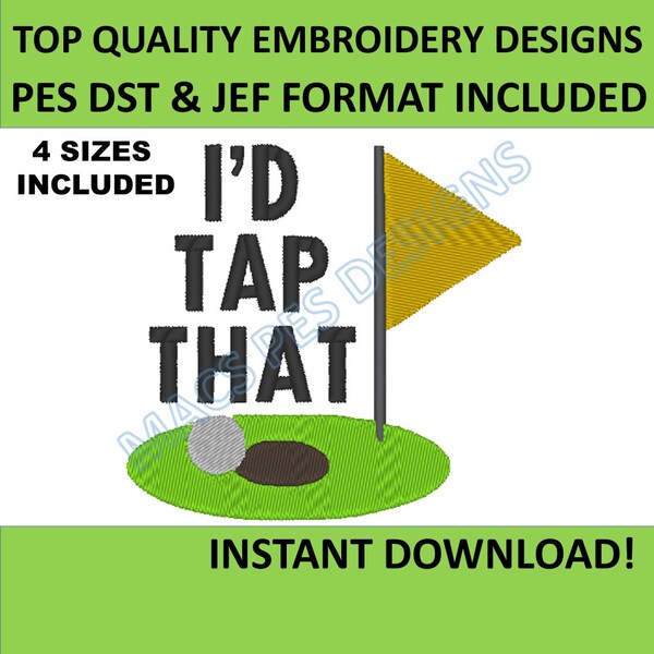 Funny Golf Embroidery Design Etsy