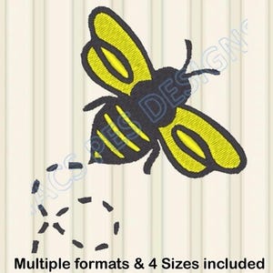MINI Bee Heart Embroidery Design, Machine Embroidery Design, 4 Sizes, Instant Download bumblebee emrboidery honey embroidery