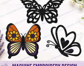 Butterfly embroidery pack PES JEF DST Embroidery Design Machine Embroidery nature Embroidery File Embroidery butterflies brother instant