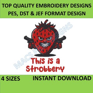 strawberry machine embroidery designs, Fruits, embroidery pattern, embroidery files, small embroidery designs, digital download funny Design