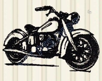 Cruiser Motorcycle - Machine Embroidery Design, Embroidery Designs, Embroidery, Embroidery Patterns, Embroidery Files, Instant Download