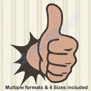 Thumbs up Embroidery Design PES JEF DST cheers Embroidery Machine 4 Sizes pack mate Embroidery xxx shv csd pes exp hus vip design 10 formats