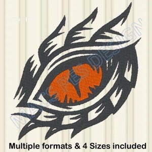 Motif de broderie oeil de dragon PES JEF DST yeux Machine à broder 4 tailles pack Monster broderie xxx motif shv csd pes exp hus vip