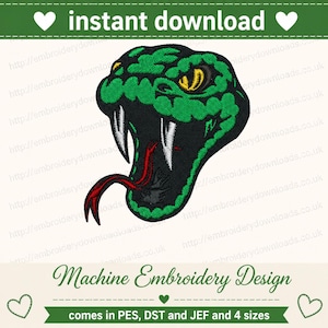 Snake machine embroidery design, Snake pattern, Reptile embroidery, Animal embroidery, symbol of the year pes dst jef design download