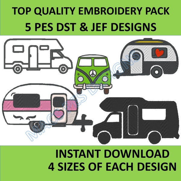 Embroidery Pattern Camper Etsy
